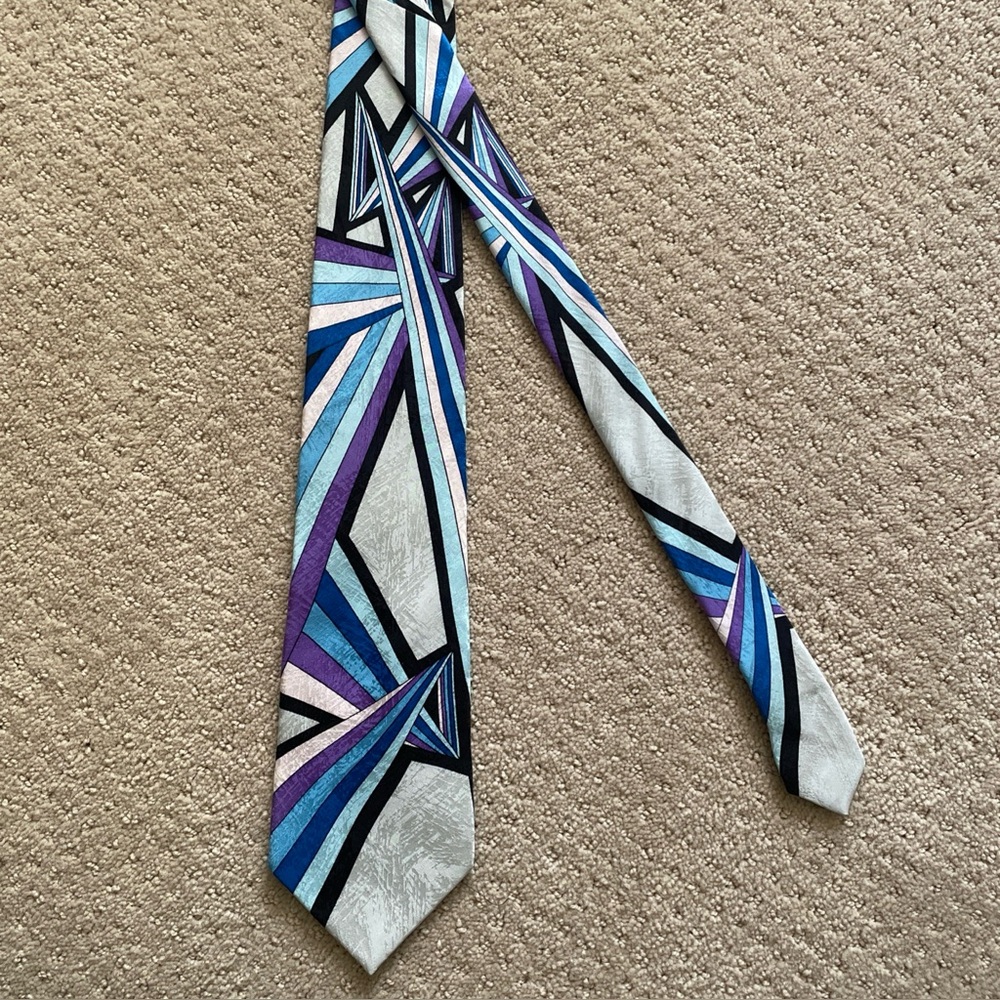 Vintage Rush Limbaugh Mens Neck Tie Colorful Geometric Prism No Boundaries